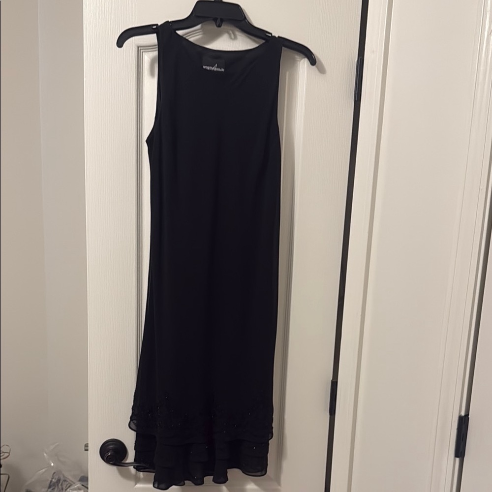 Positive Attitude Black Sheath Midi Dress
